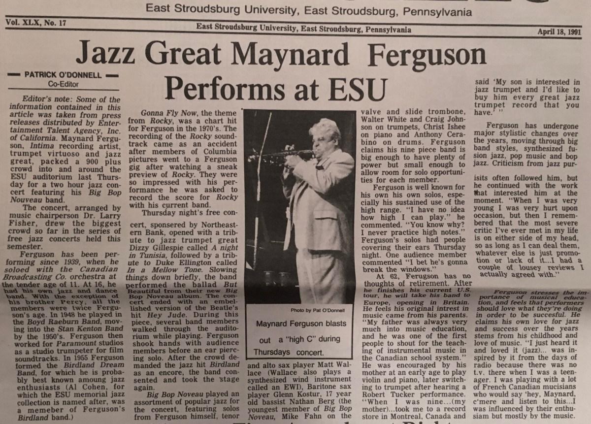 Reflections on an interview with <b>Maynard Ferguson</b> – Patrick F. O ...